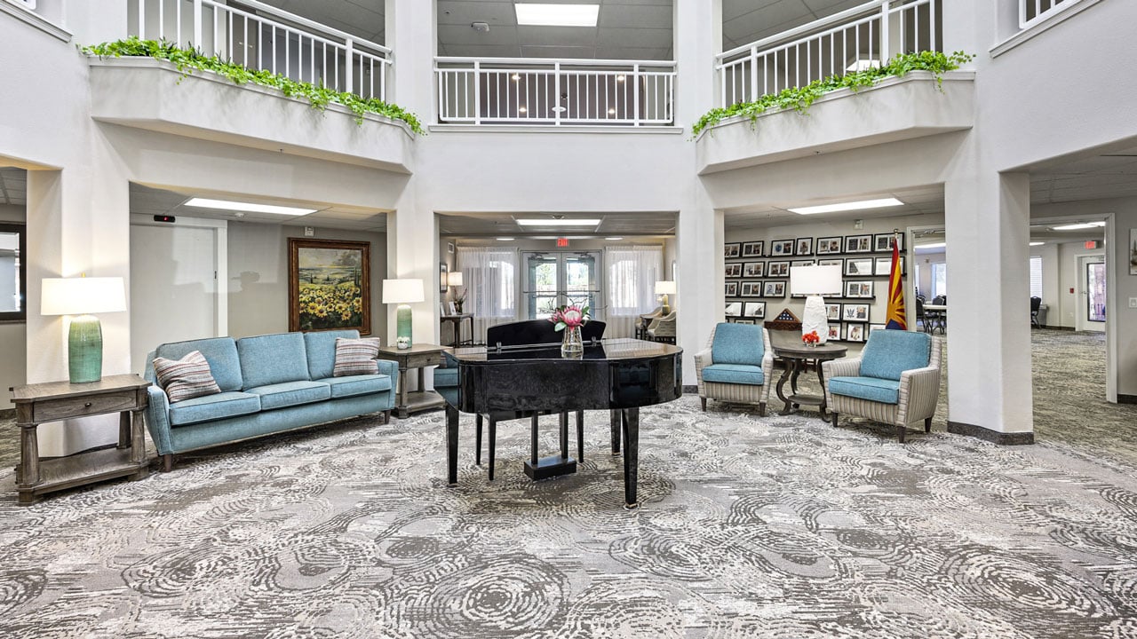 The atrium at Mountain View Gardens
