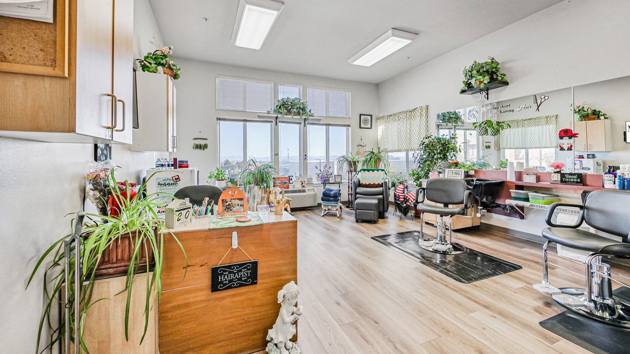 The beauty salon at Mountain View Gardens