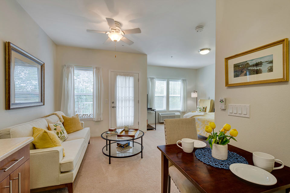A studio apartment at Mountain View Gardens